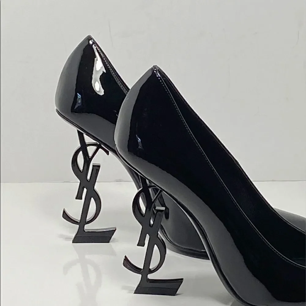 Saint Laurent Opyum Point-Toe Patent Leather Pumps size 36.5 - Picture 4 of 12